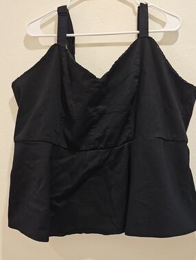 torrid Black Strappy Camisole Tank with Structured Bust